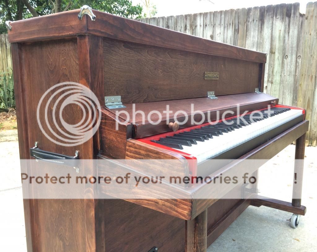 Built a custom upright "shell" for electric piano r/piano